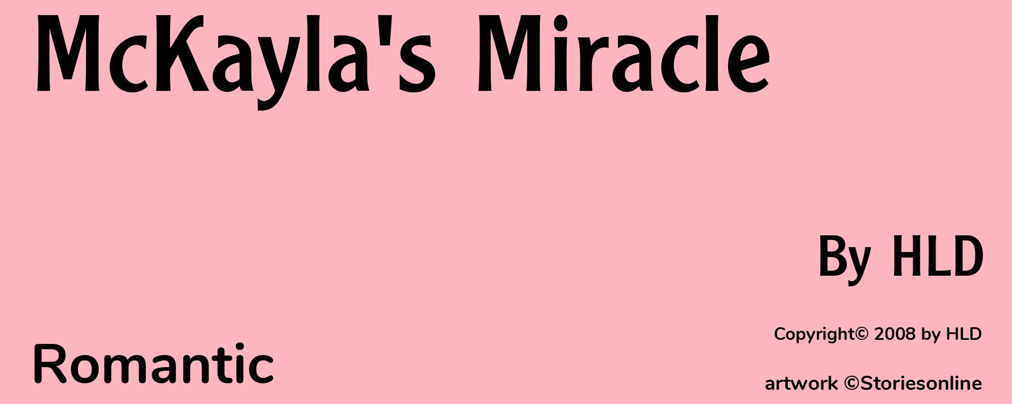 McKayla's Miracle - Cover