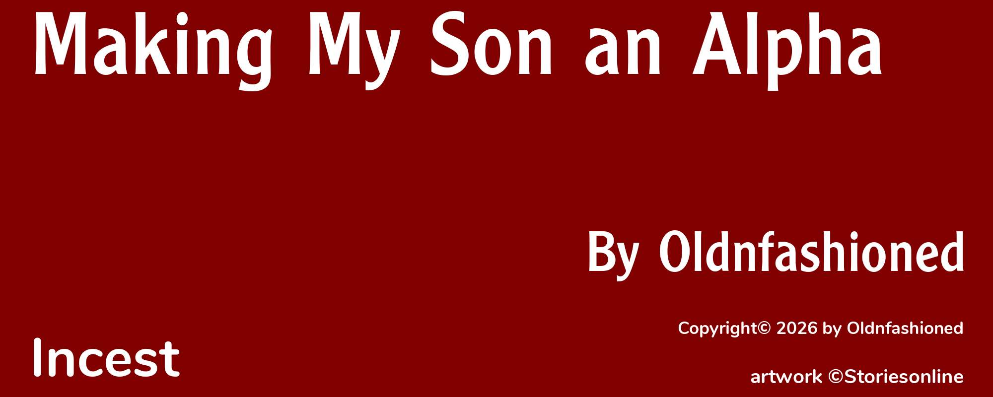 Making My Son an Alpha - Cover