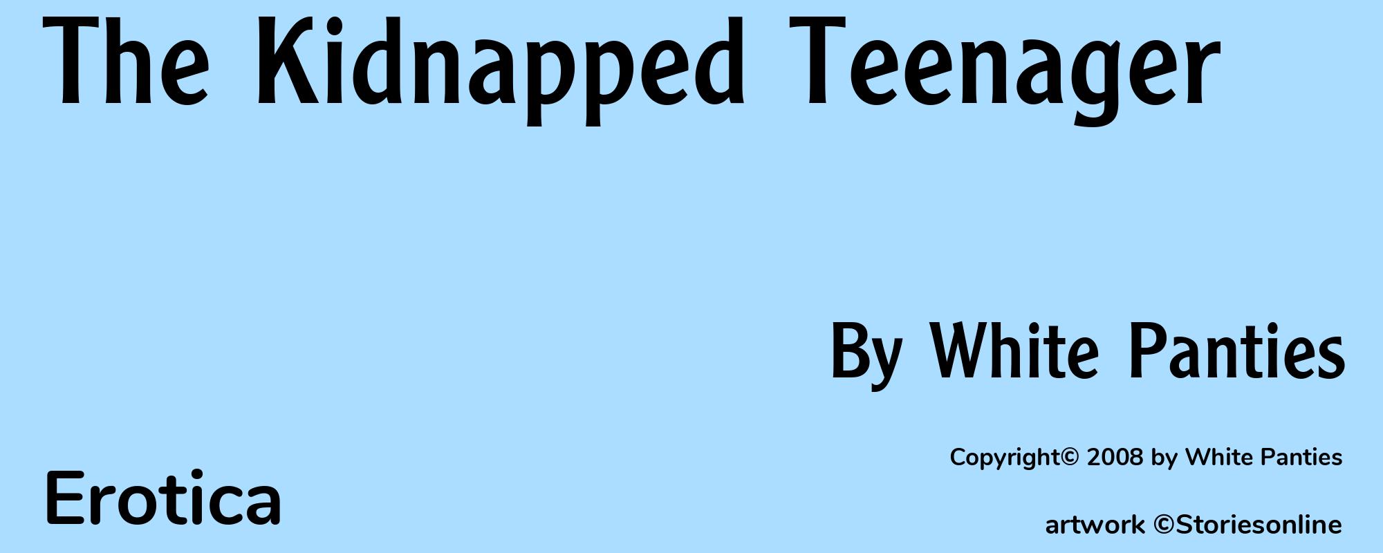 The Kidnapped Teenager - Cover