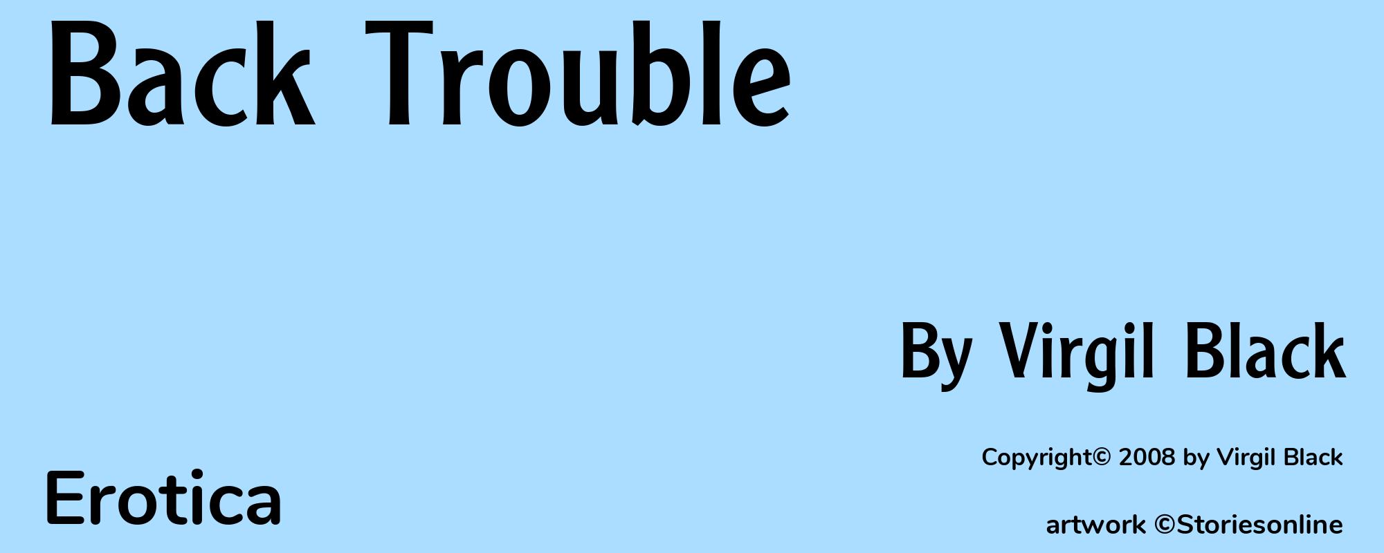 Back Trouble - Cover