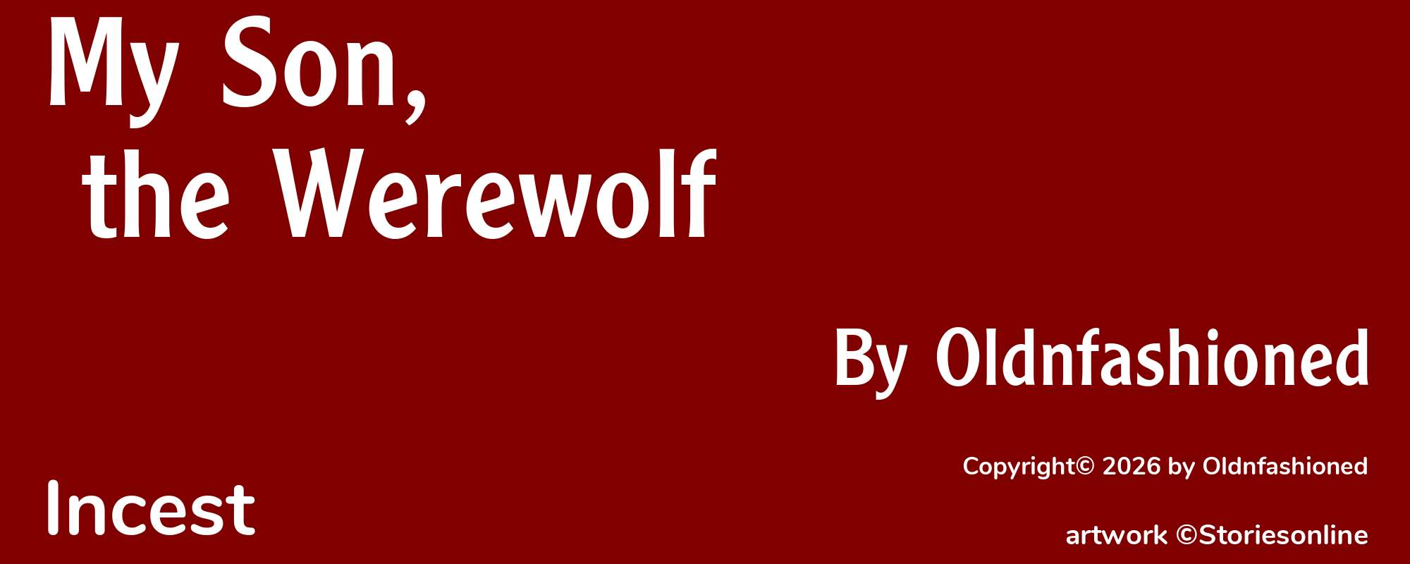My Son, the Werewolf - Cover