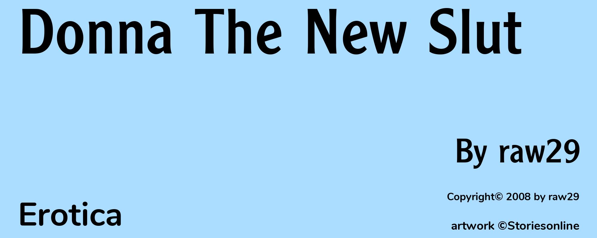 Donna The New Slut - Cover