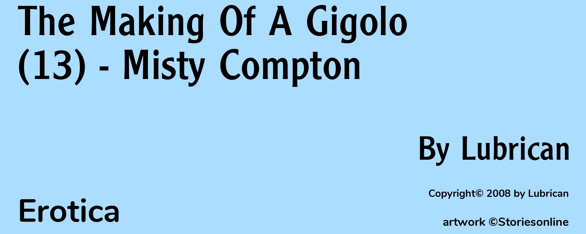 The Making Of A Gigolo (13) - Misty Compton - Cover