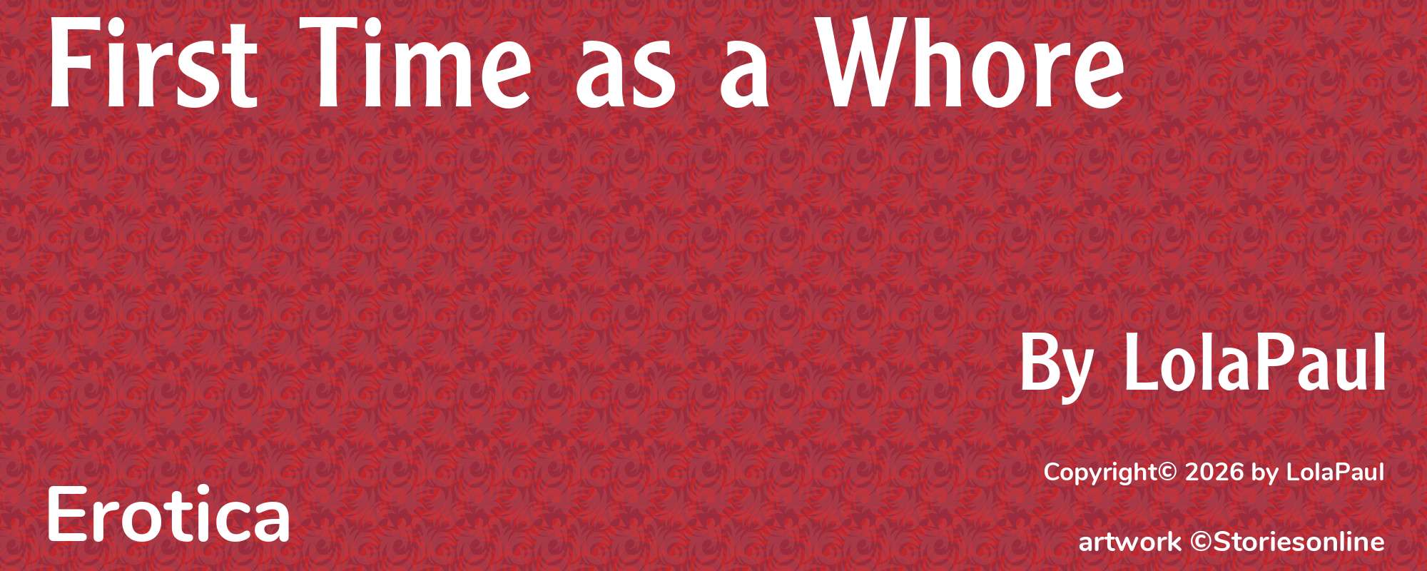 First Time as a Whore - Cover