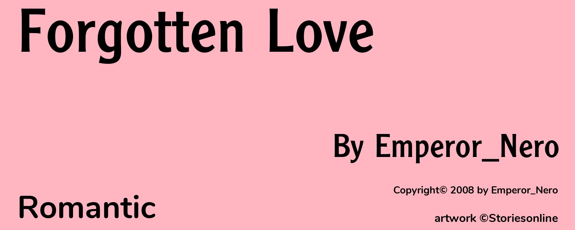 Forgotten Love - Cover