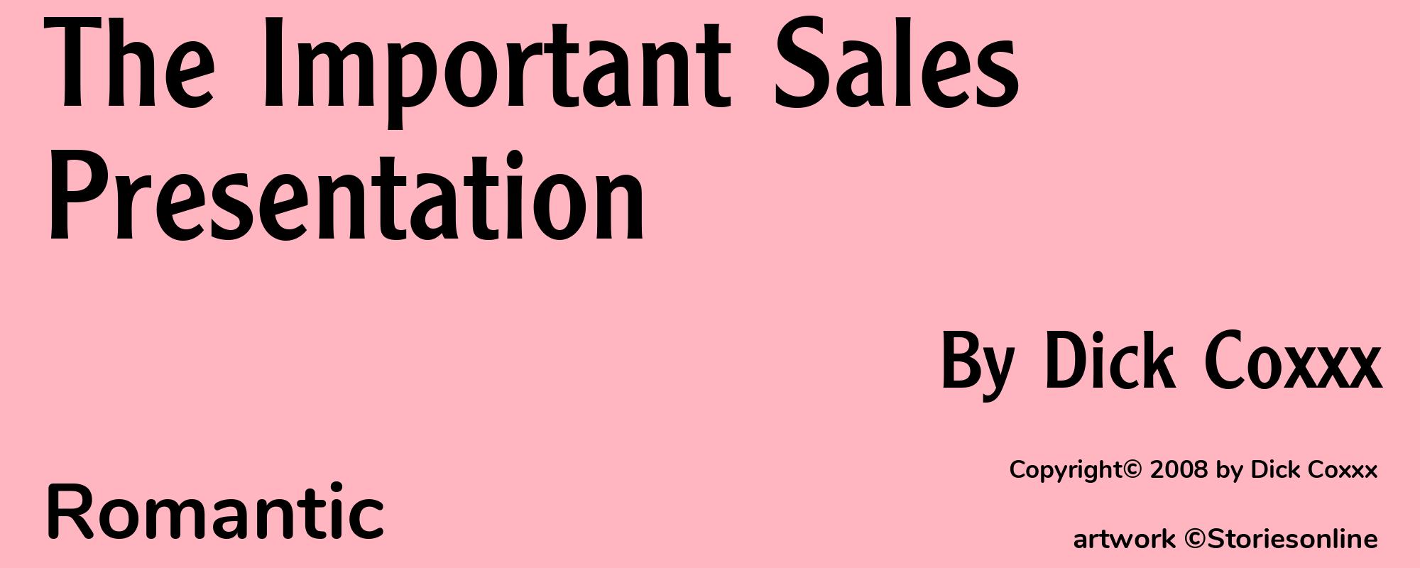 The Important Sales Presentation - Cover