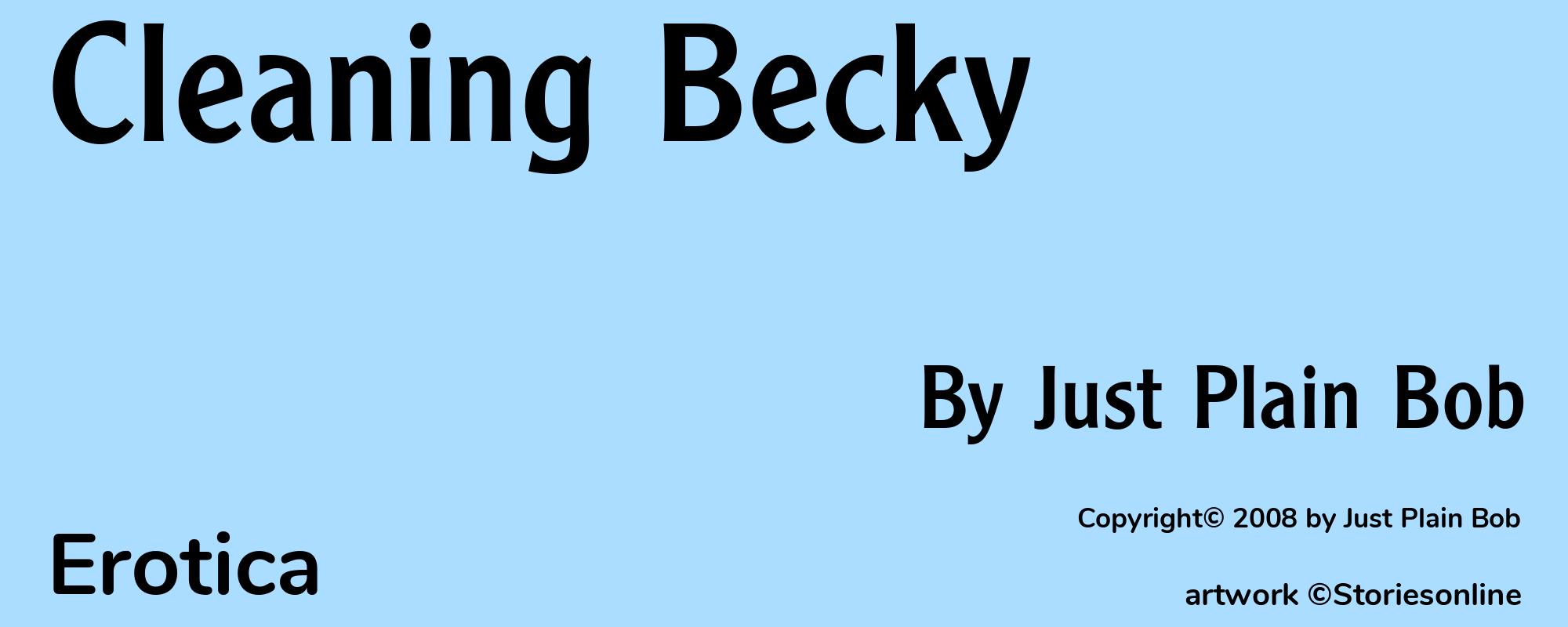 Cleaning Becky - Cover