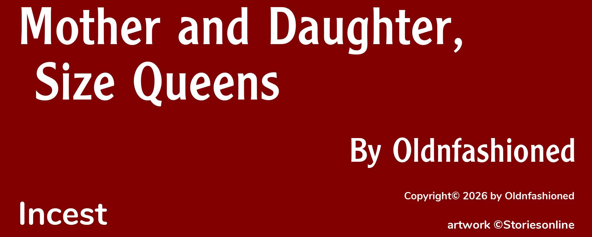 Mother and Daughter, Size Queens - Cover