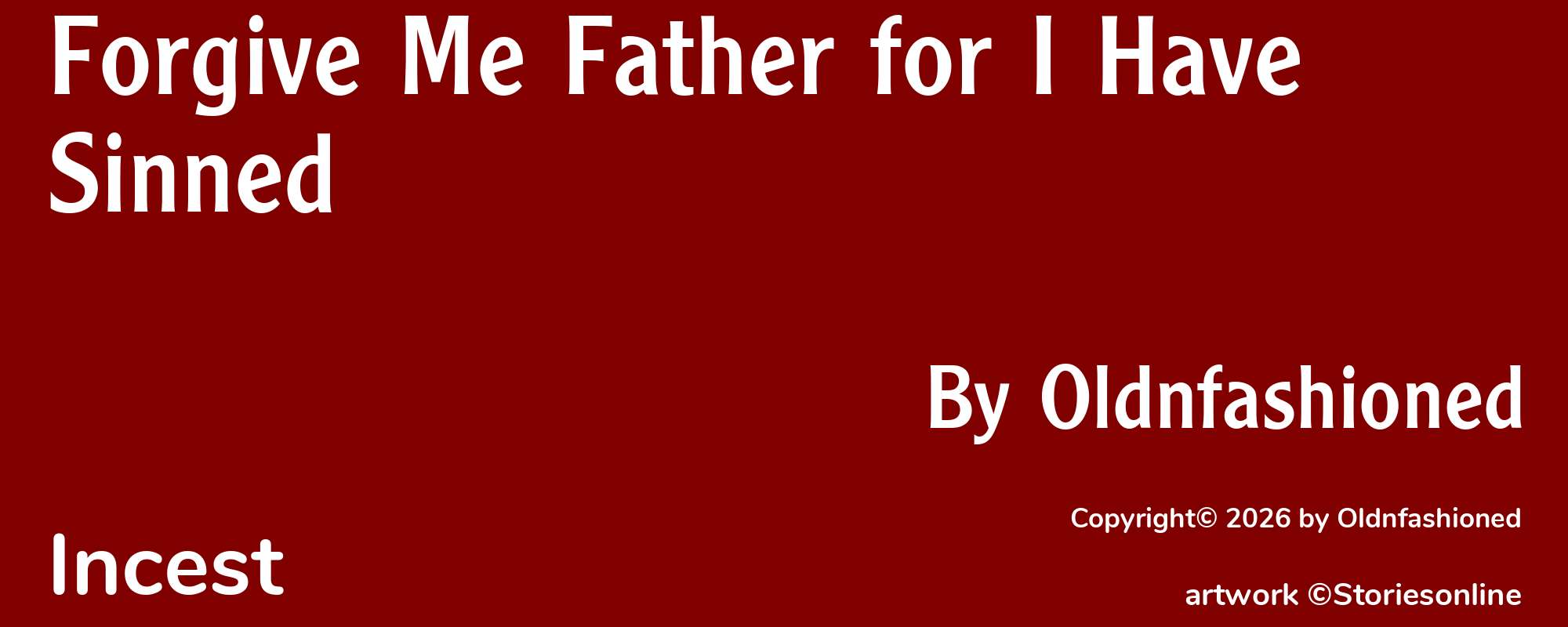 Forgive Me Father for I Have Sinned - Cover