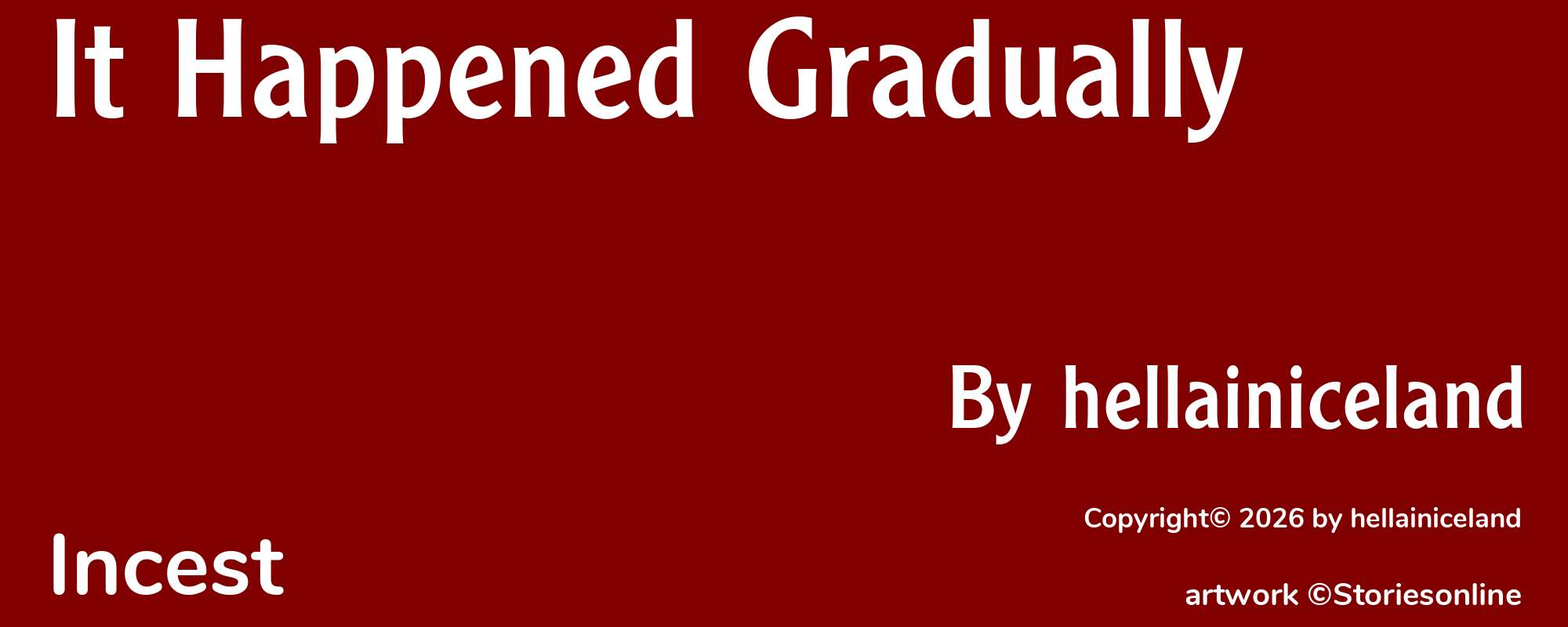 It Happened Gradually - Cover