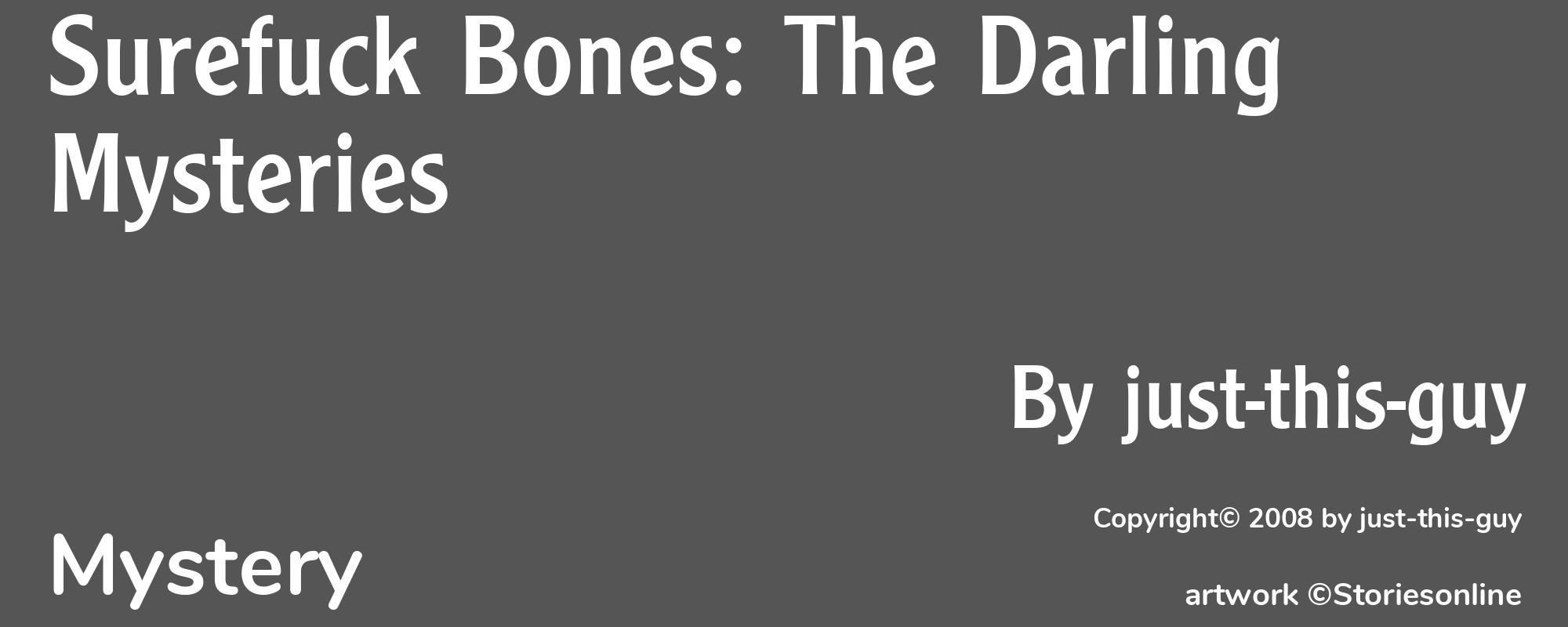Surefuck Bones: The Darling Mysteries - Cover