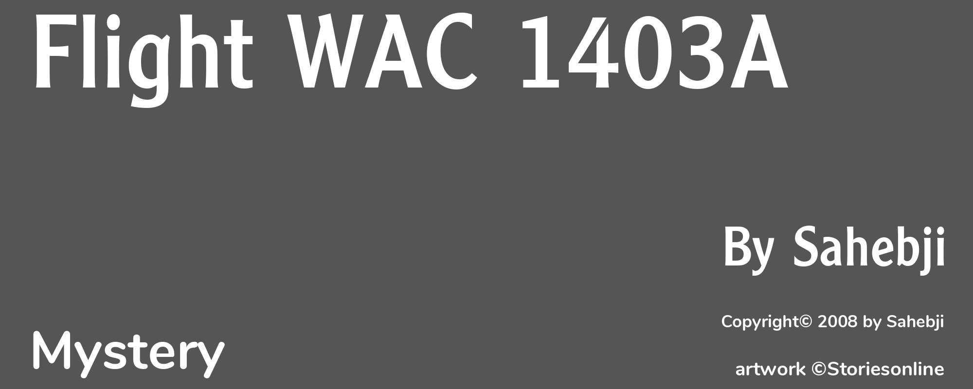 Flight WAC 1403A - Cover