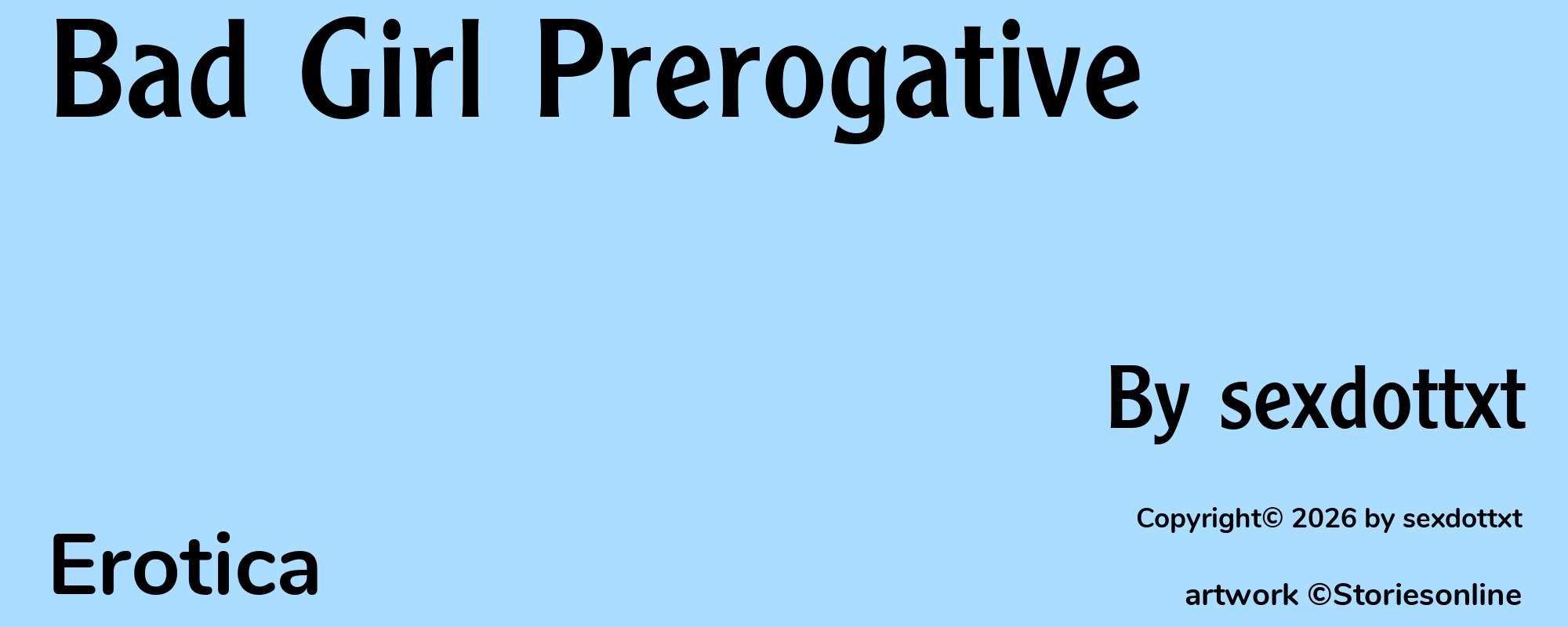 Bad Girl Prerogative - Cover