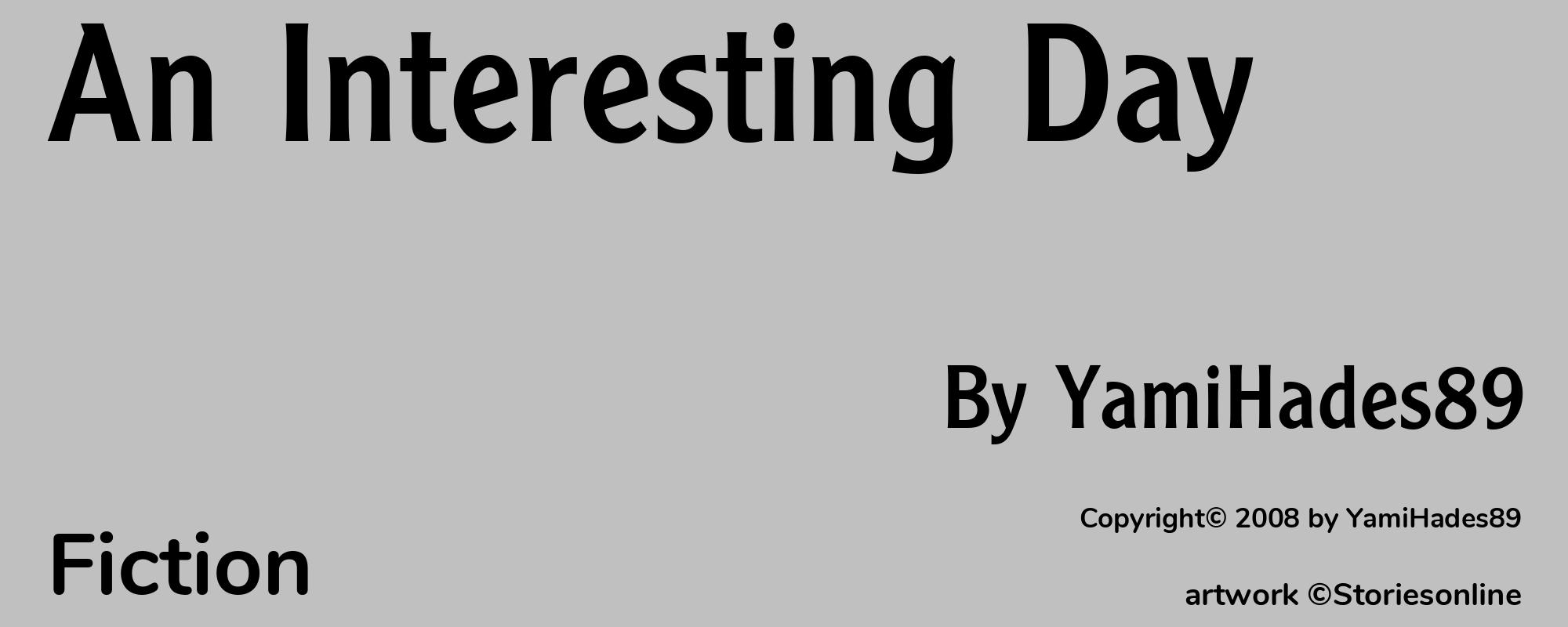 An Interesting Day - Cover