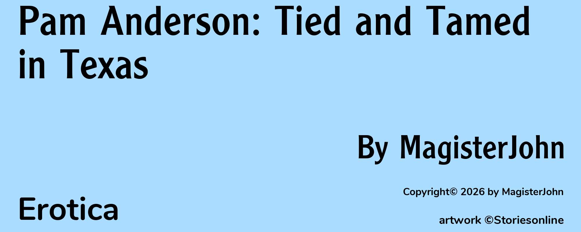 Pam Anderson: Tied and Tamed in Texas - Cover