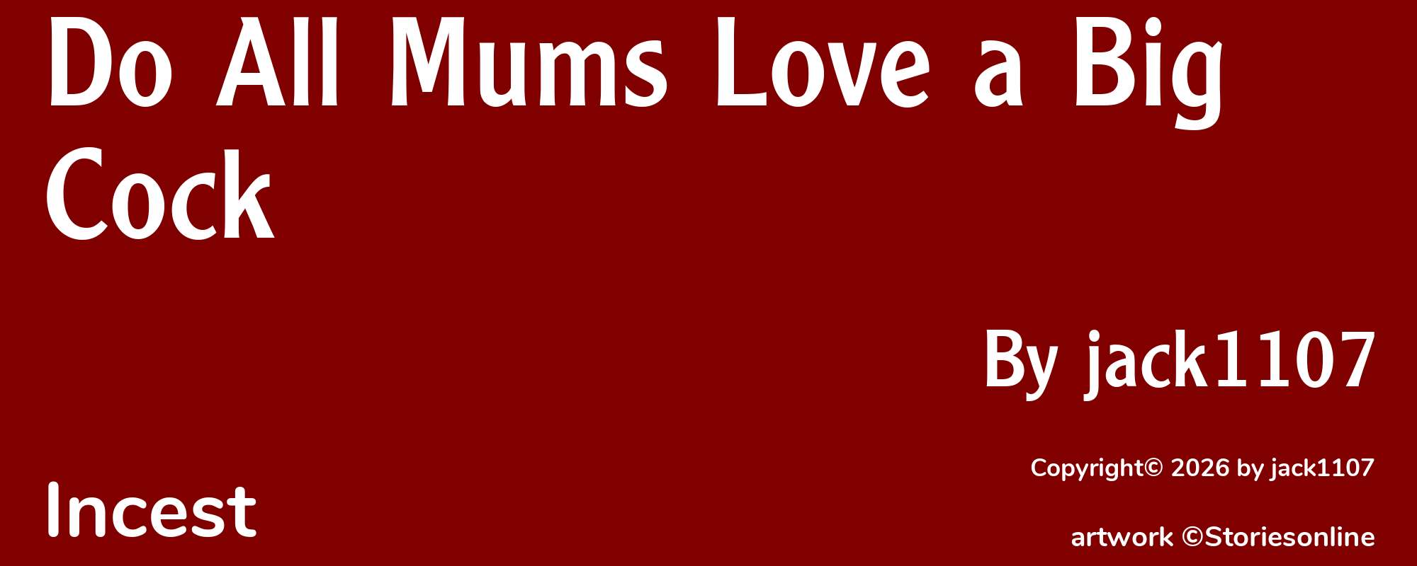 Do All Mums Love a Big Cock - Cover