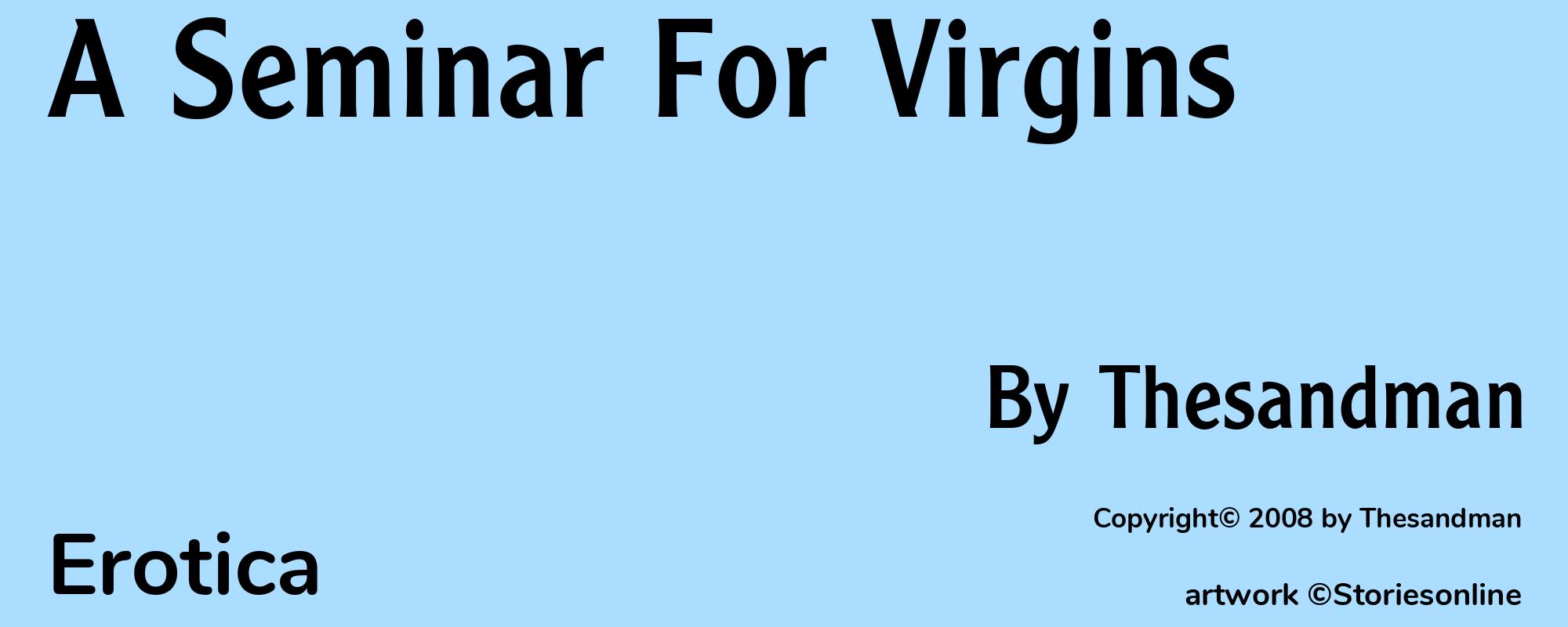 A Seminar For Virgins - Cover