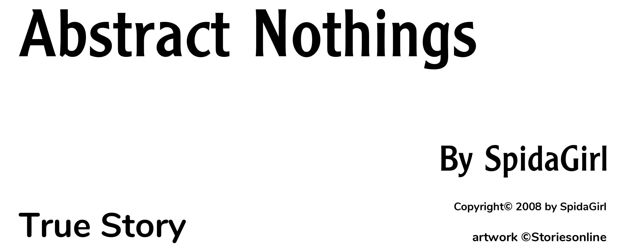 Abstract Nothings - Cover