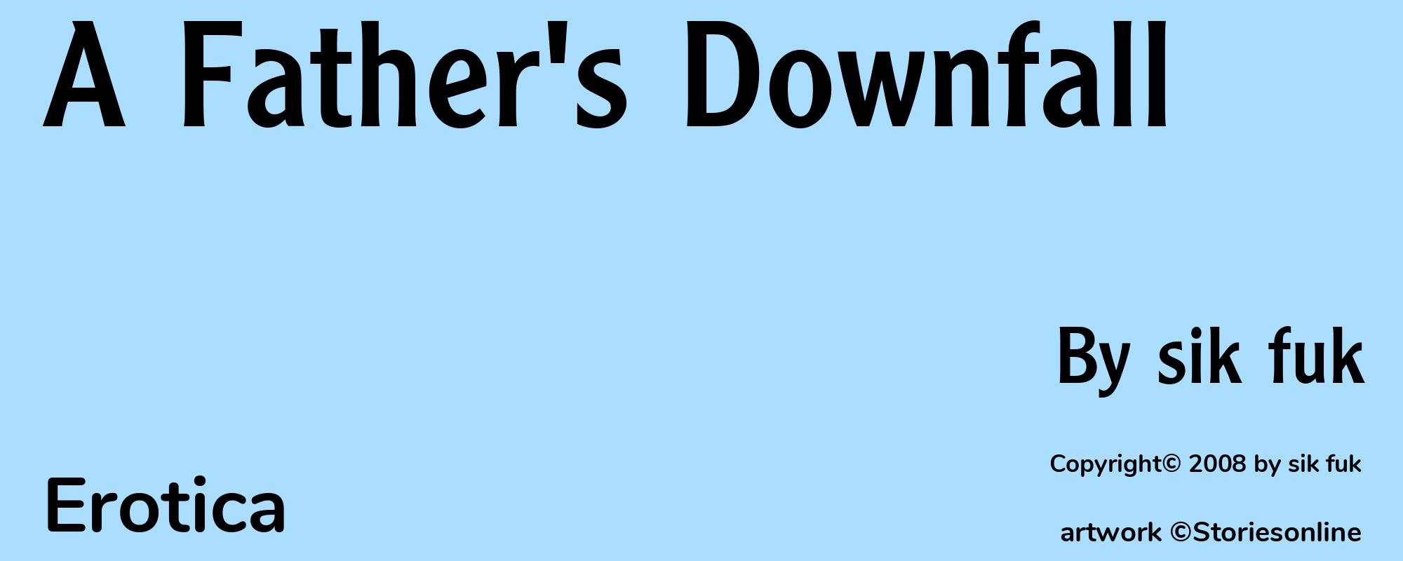 A Father's Downfall - Cover