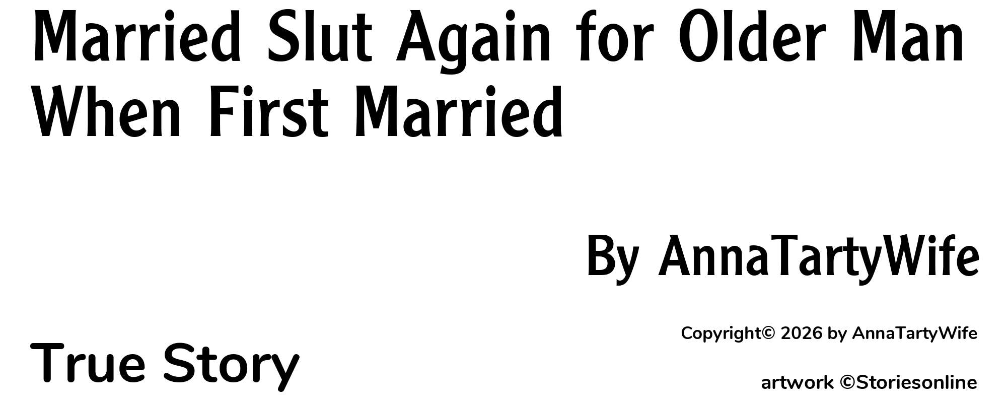 Married Slut Again for Older Man When First Married - Cover