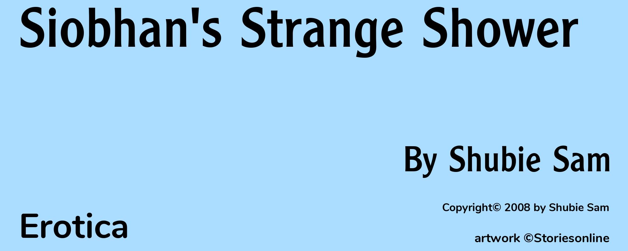Siobhan's Strange Shower - Cover