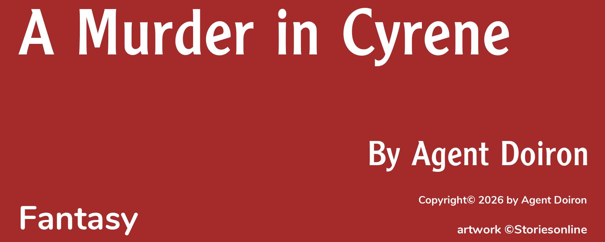 A Murder in Cyrene - Cover