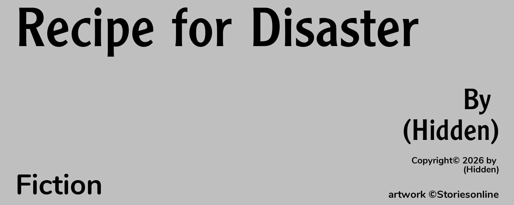 Recipe for Disaster - Cover