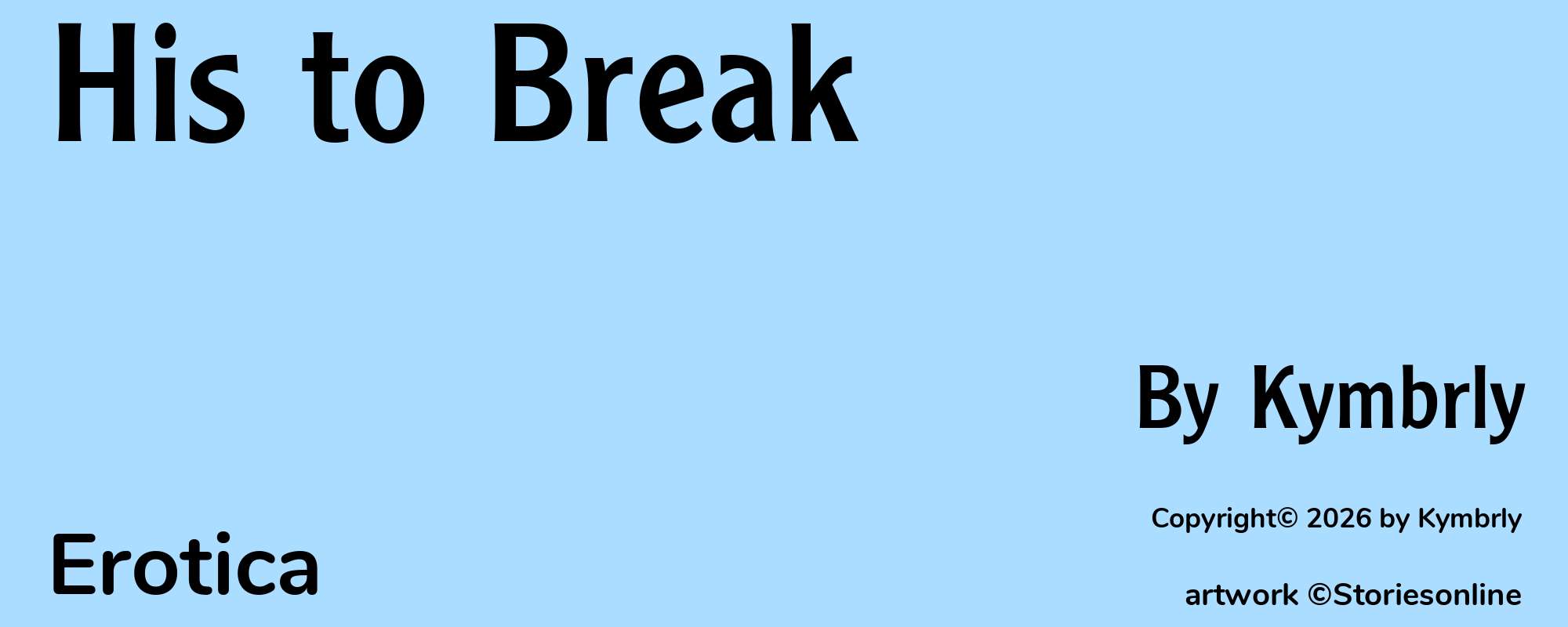 His to Break - Cover