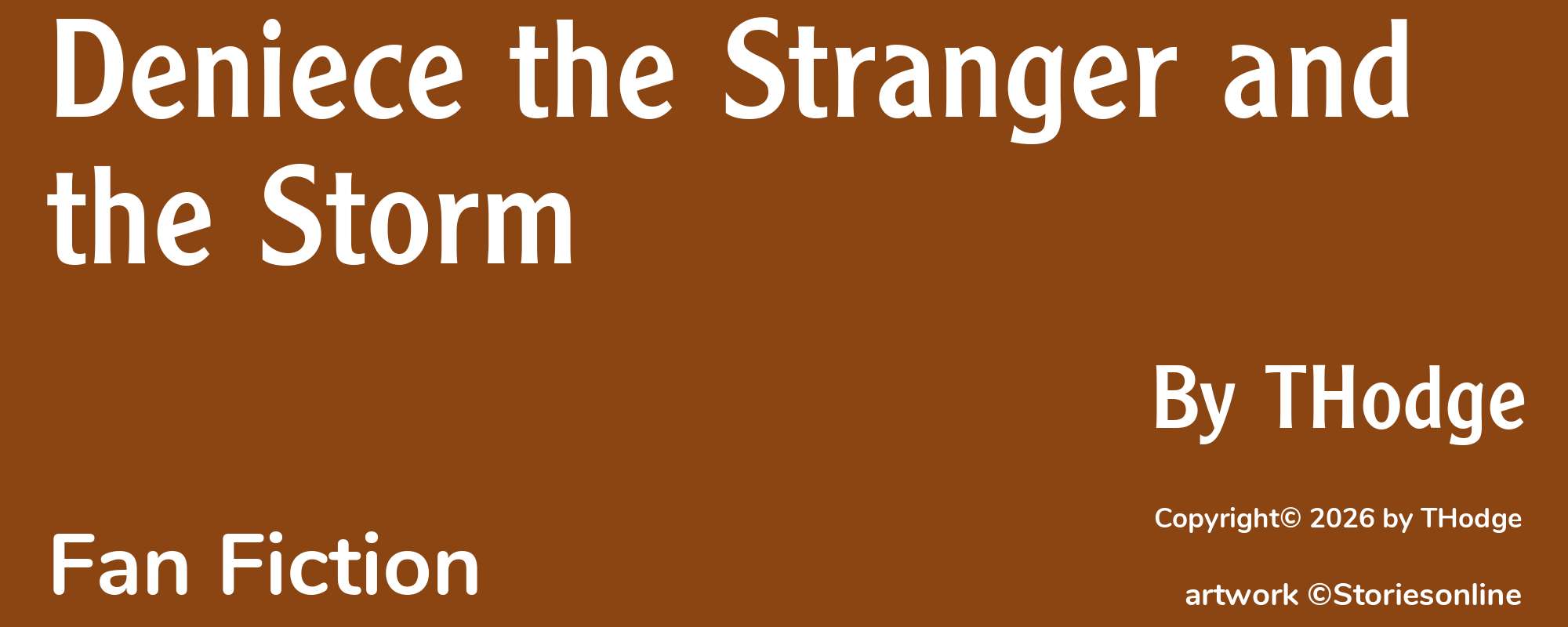 Deniece the Stranger and the Storm - Cover