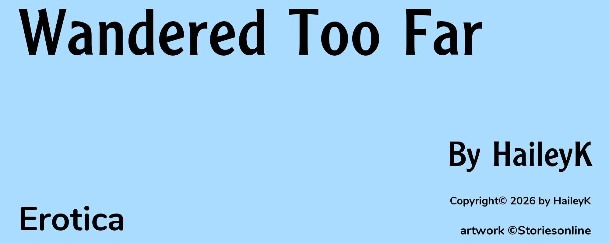 Wandered Too Far - Cover