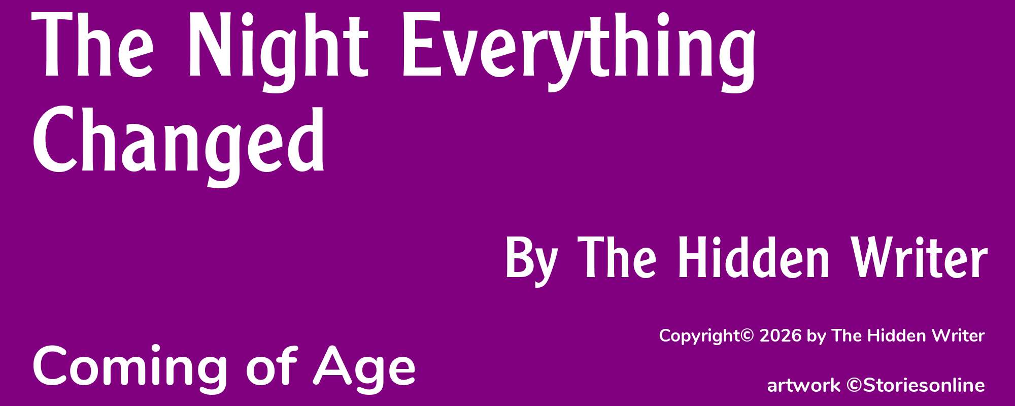 The Night Everything Changed - Cover