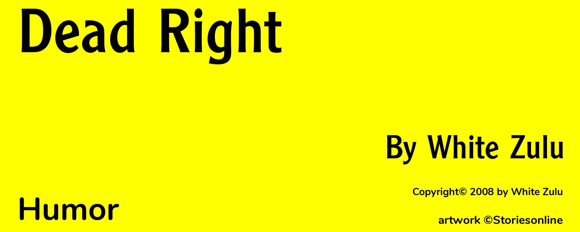 Dead Right - Cover