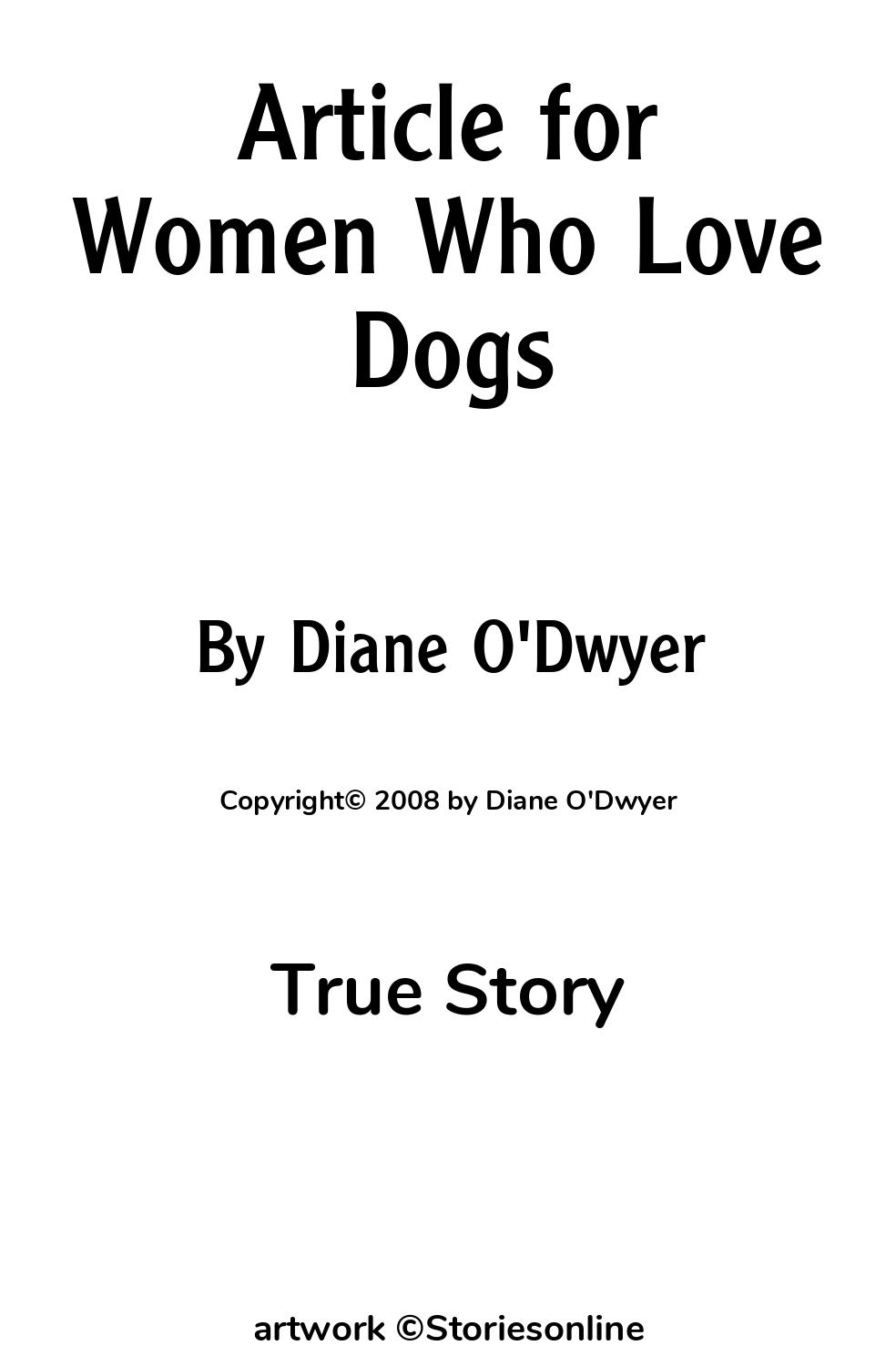 Article for Women Who Love Dogs - True Story Sex Story