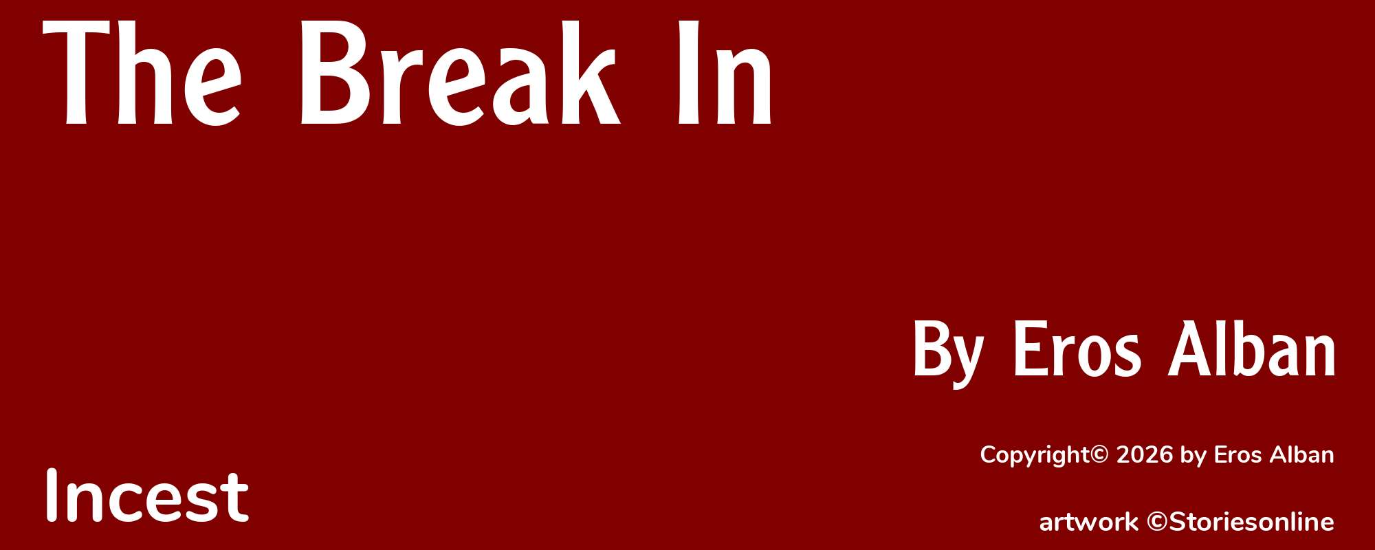 The Break In - Cover