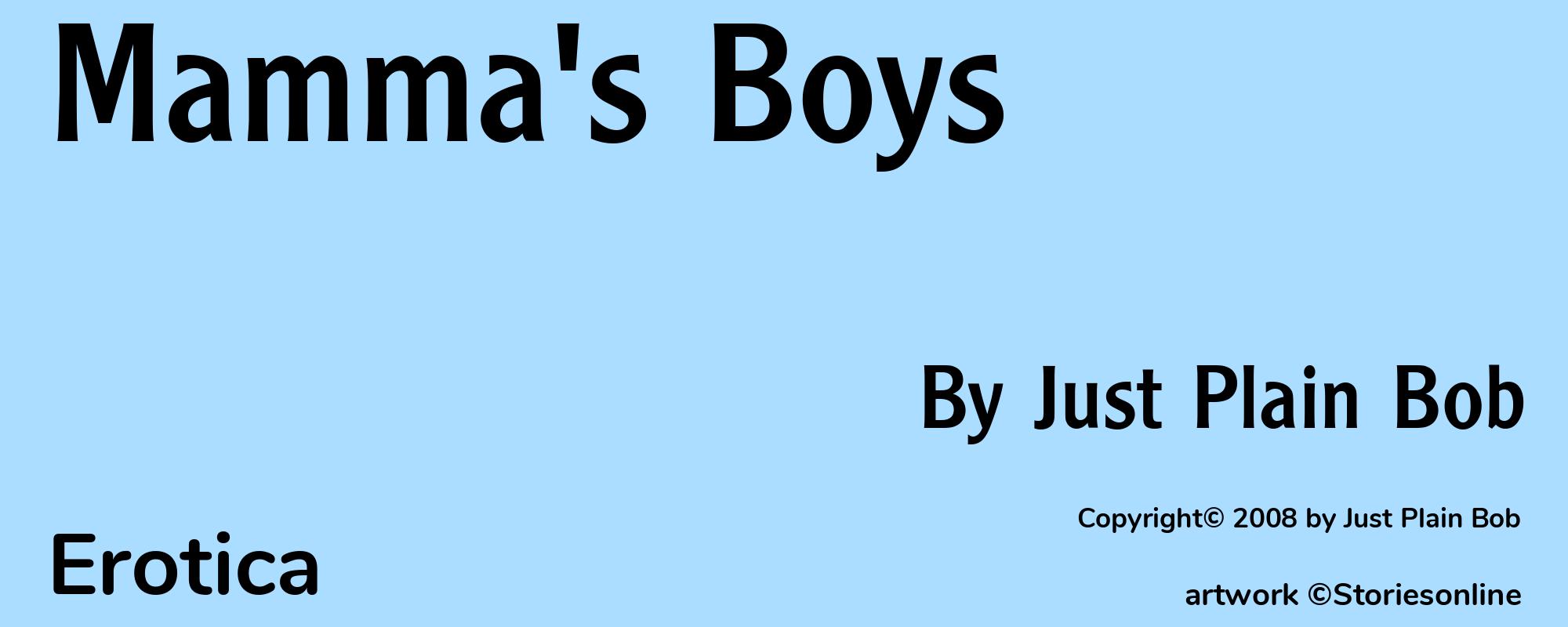 Mamma's Boys - Cover