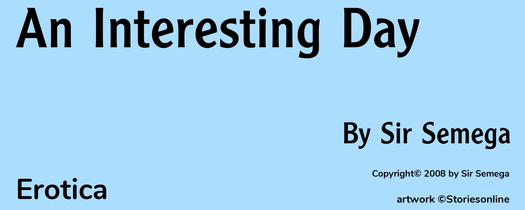 An Interesting Day - Cover