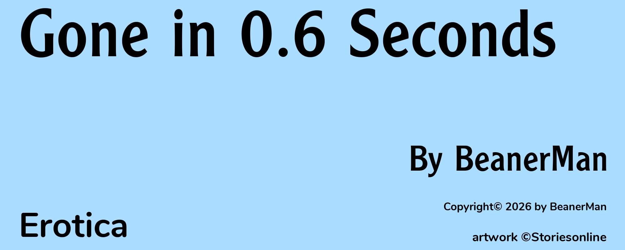 Gone in 0.6 Seconds - Cover