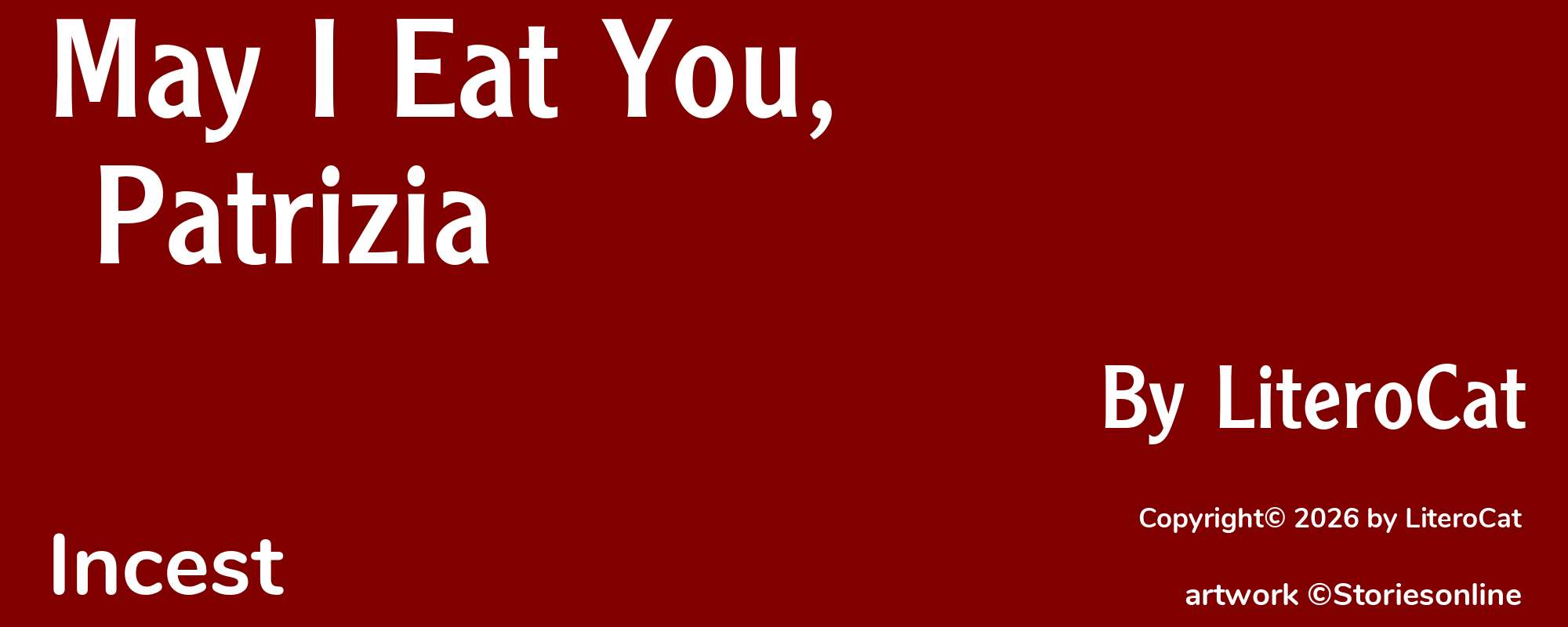 May I Eat You, Patrizia - Cover