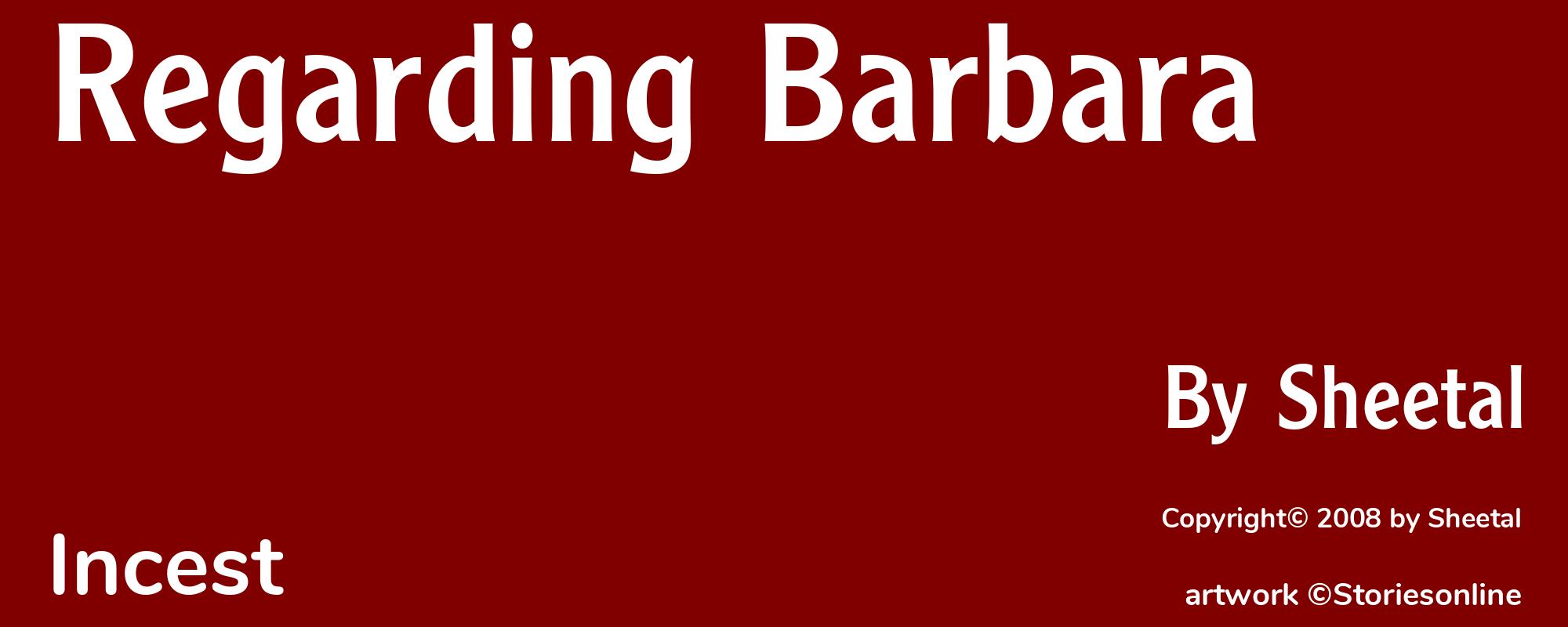 Regarding Barbara - Cover