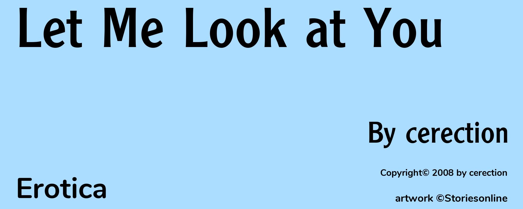 Let Me Look at You - Cover