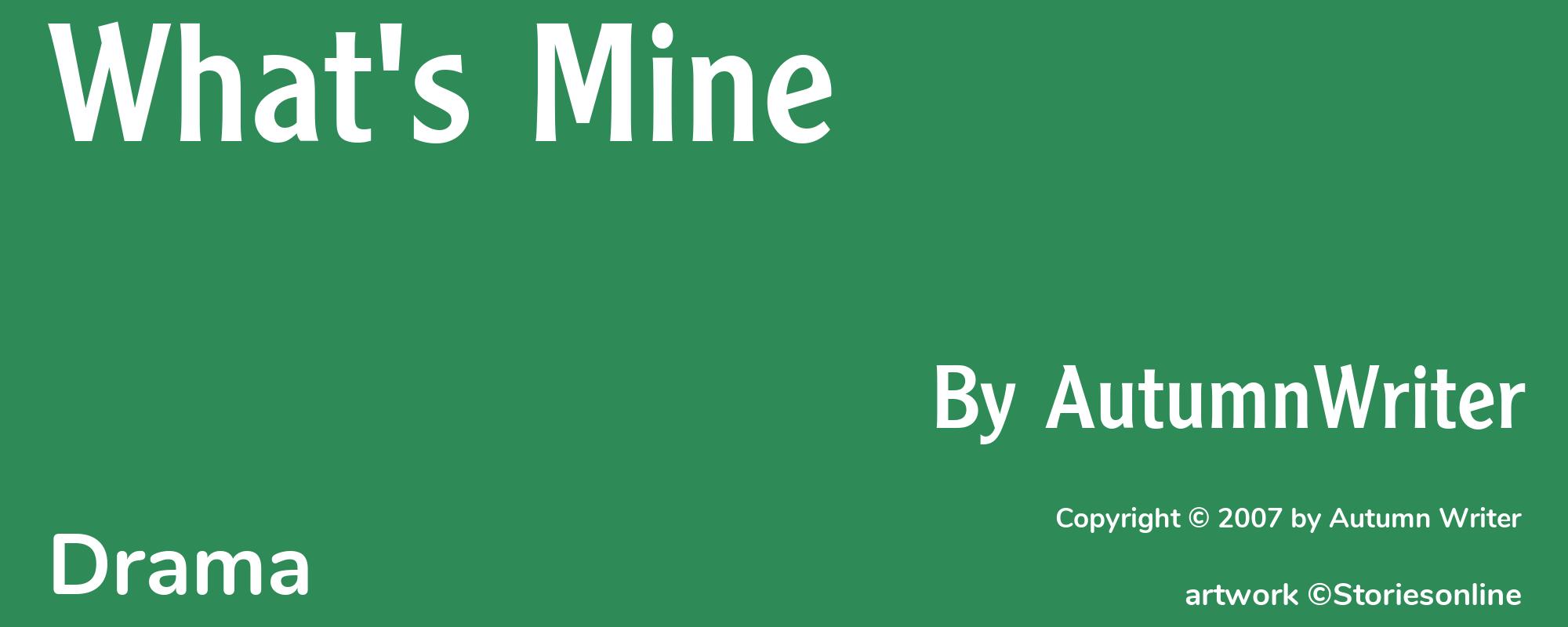 What's Mine - Cover