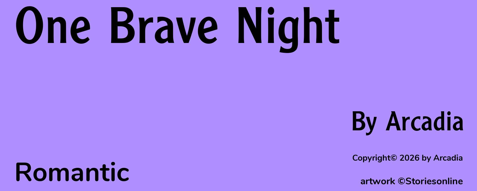 One Brave Night - Cover