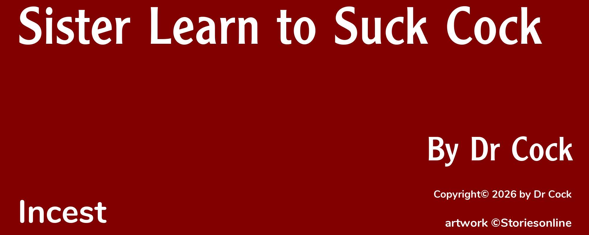 Sister Learn to Suck Cock - Cover