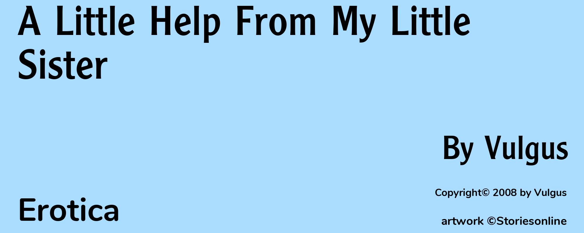 A Little Help From My Little Sister - Cover