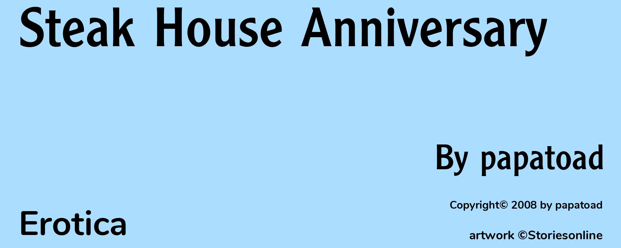 Steak House Anniversary - Cover