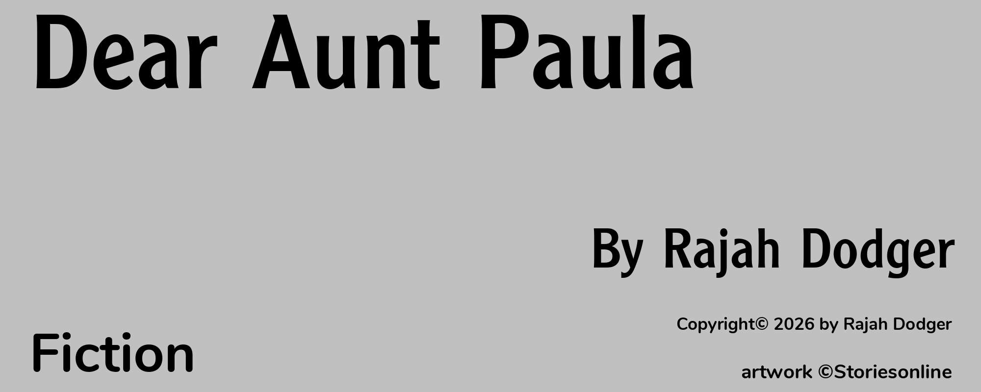 Dear Aunt Paula - Cover