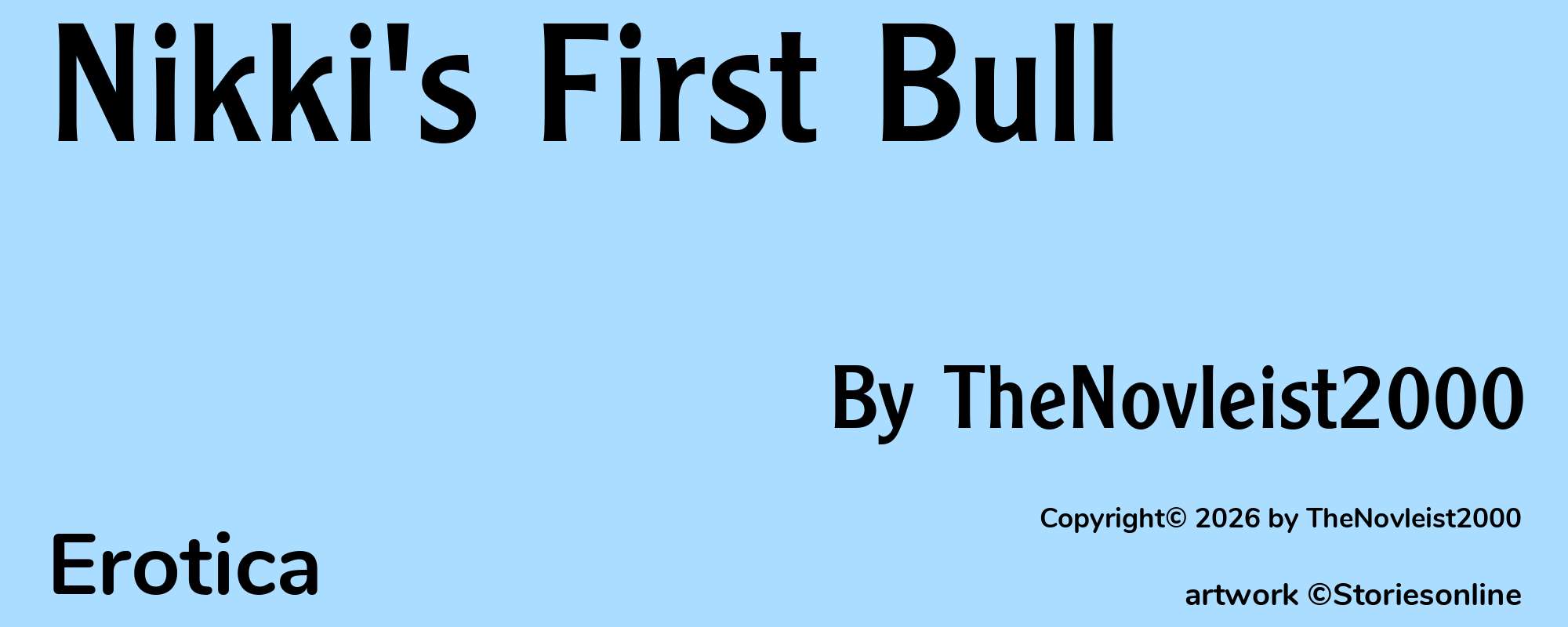 Nikki's First Bull - Cover
