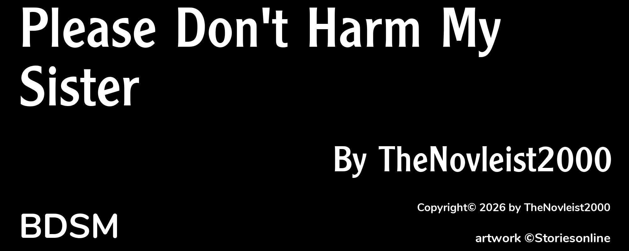 Please Don't Harm My Sister - Cover