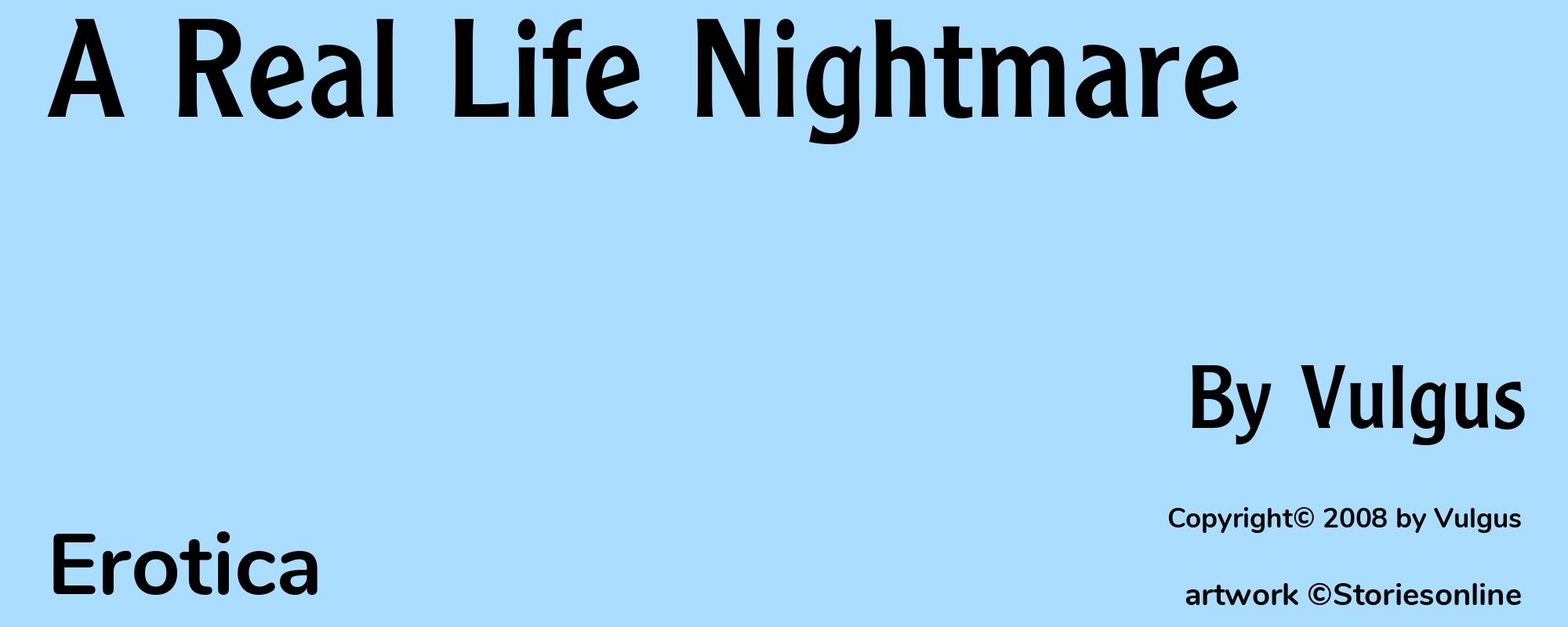 A Real Life Nightmare - Cover