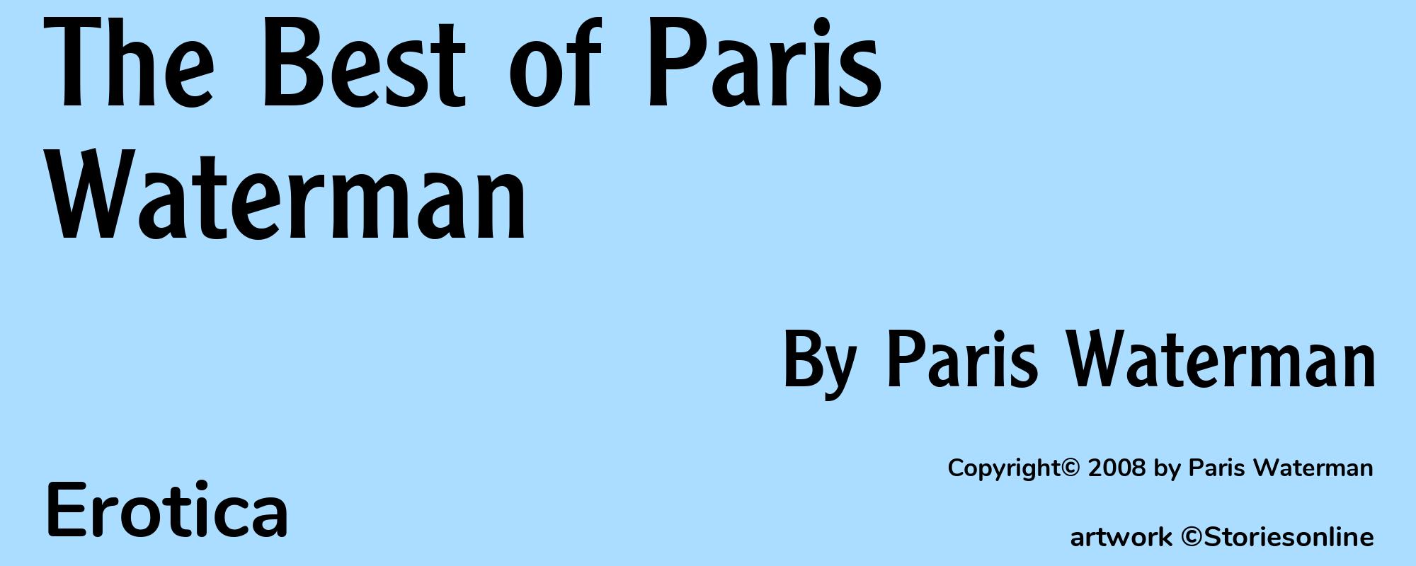 The Best of Paris Waterman - Cover